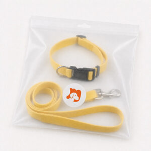 Dog leash packaged in a CPE bag